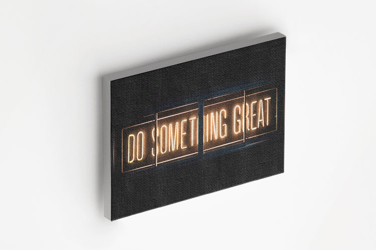 Neon Do something great Canvas