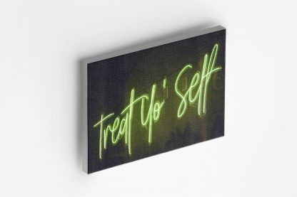 Neon treat yo self Canvas