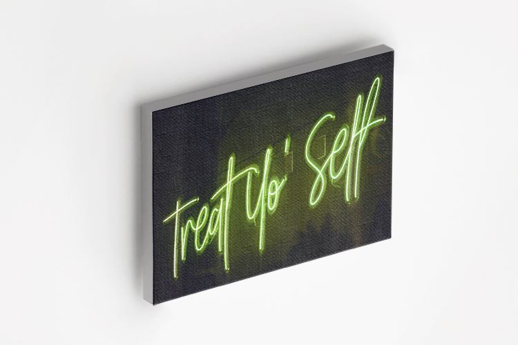 Neon treat yo self Canvas