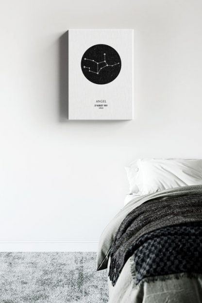 Zodiac sign Virgo personal canvas in interior