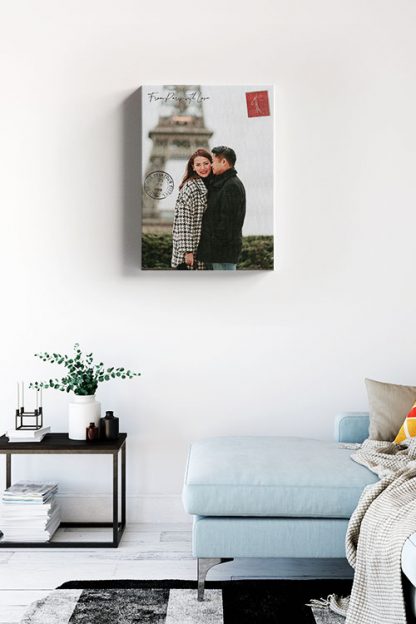 Couple in Paris Canvas in Interior