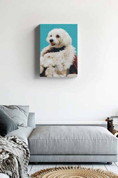 My Pet in Fur Coat Canvas in interior