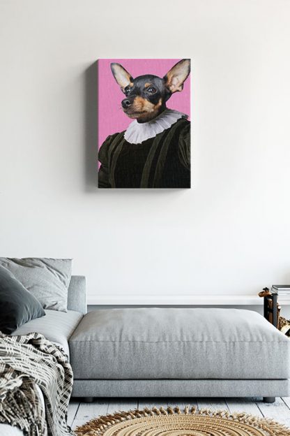 My Pet in Renaissance Clothes Canvas in interior