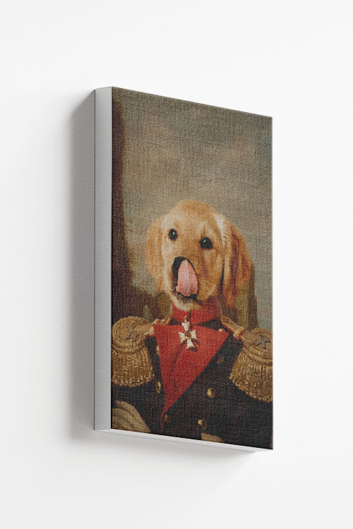 My Pet in General Suit Canvas