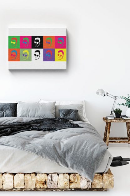 Randy Santiago inspired pop art canvas in Interior