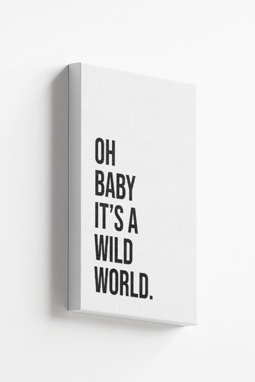 oh baby it's a wild world Canvas