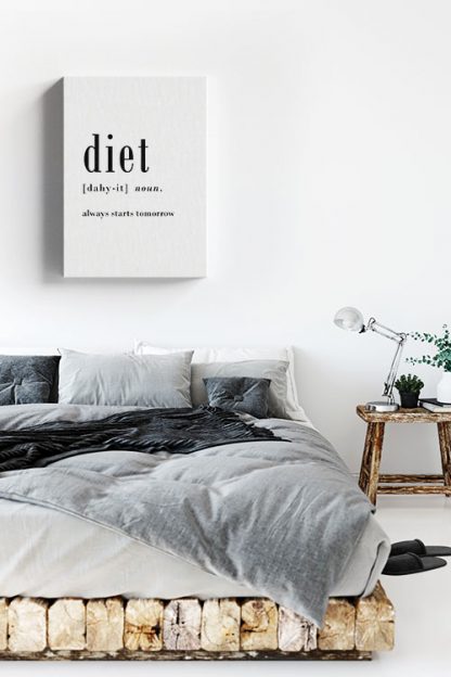 Diet meaning Canvas in interior