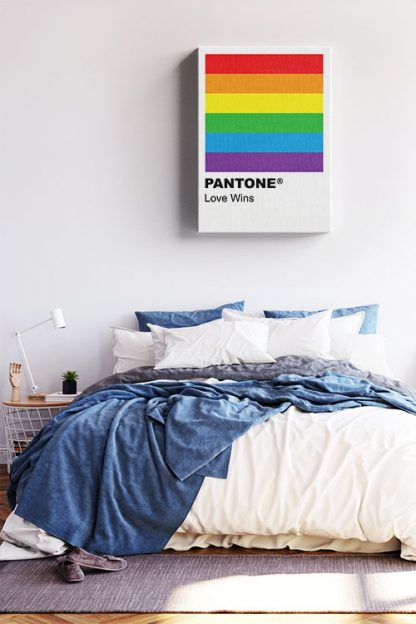 Love wins Pantone Canvas in interior