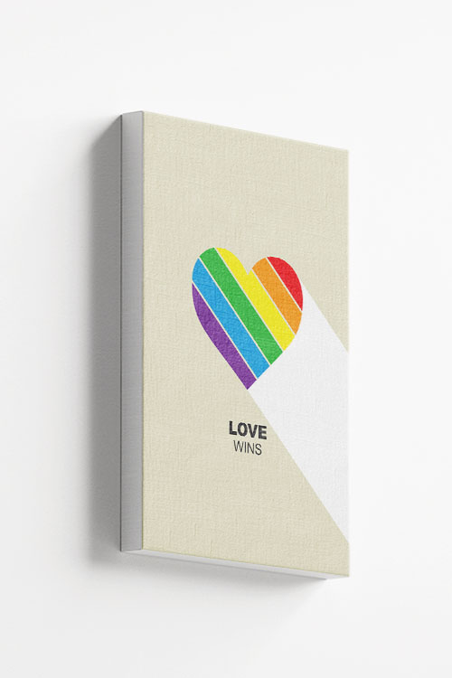 Love wins Heart Canvas