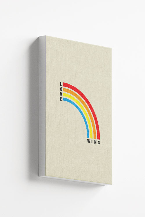 Love wins rainbow Canvas