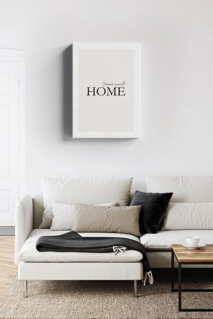 Home sweet home Canvas in interior