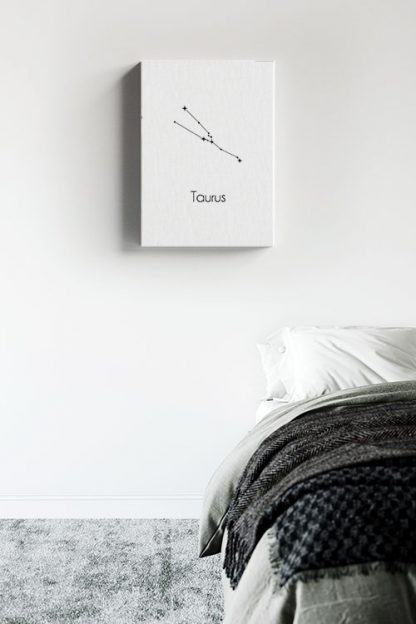 Constellation Zodiac Taurus Poster in canvas in interior