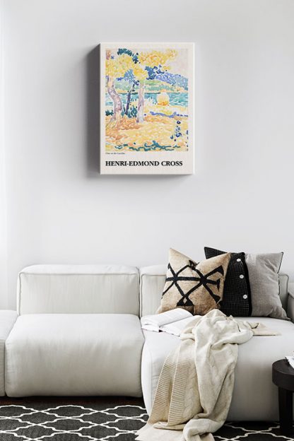 Pines on the coastline Canvas in interior