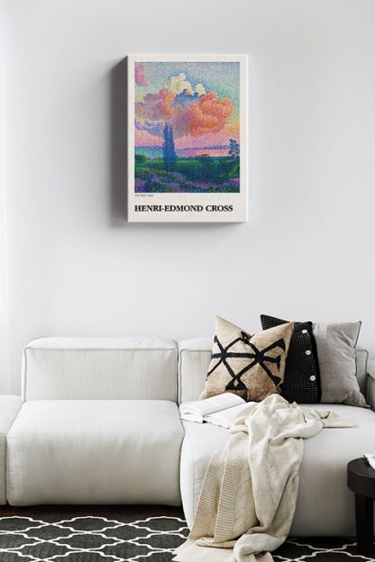 The Pink Cloud Canvas in interior