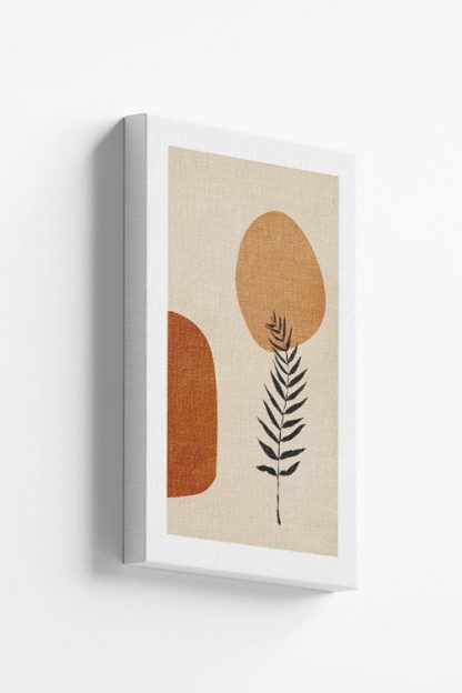 Botanical boho art and shapes canvas