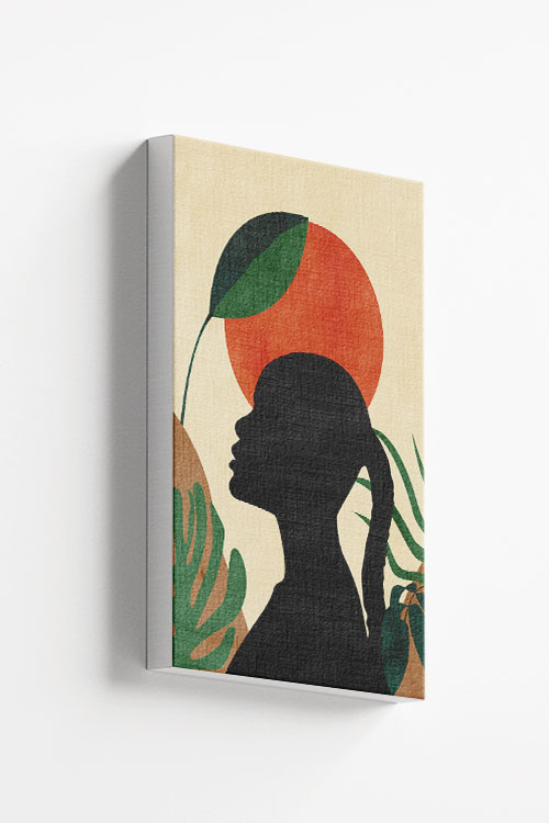 Lady in safari No1 canvas