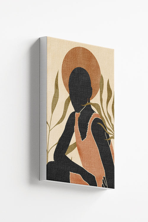 Lady in safari No2 canvas