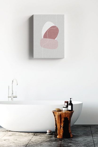 Pink tone shape and lines No1 canvas in Interior