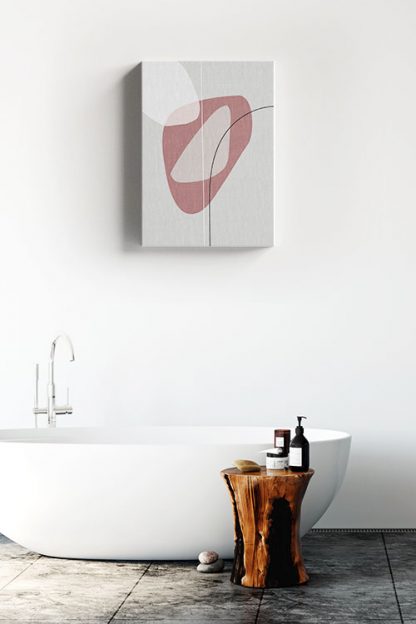 Pink tone shape and lines No2 canvas in Interior