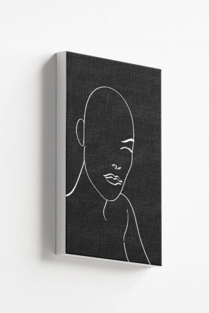 Bold woman on black canvas Canvas