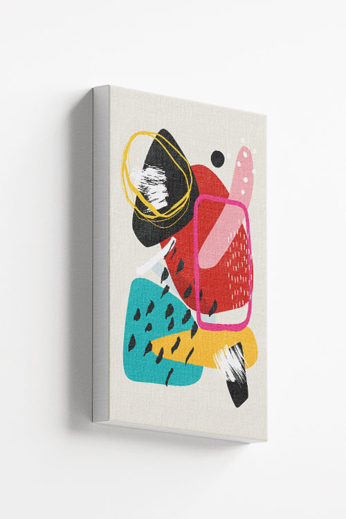 Illustration abstract shape and lines Canvas