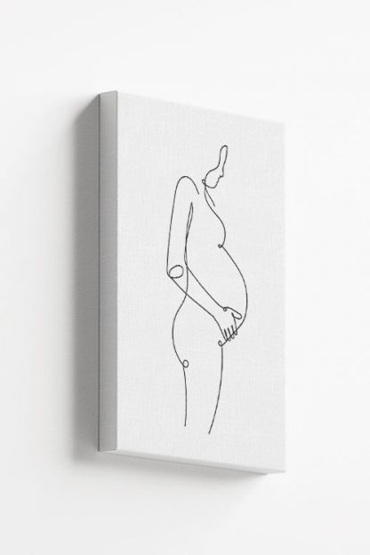 Preggy line art Canvas