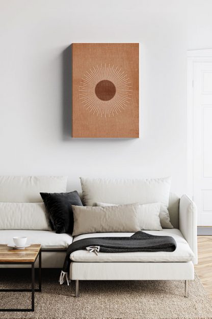 Neutral Boho 4 Canvas in interior