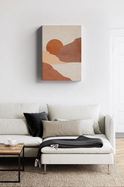 Neutral Boho 5 Canvas in interior