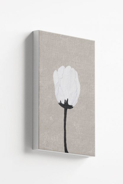 Illustration of a white flower canvas