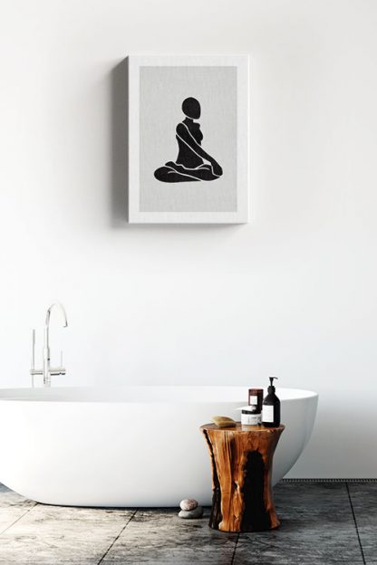 Fitness figure canvas in interior