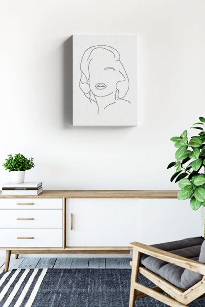 Marilyn Monroe Lines Canvas