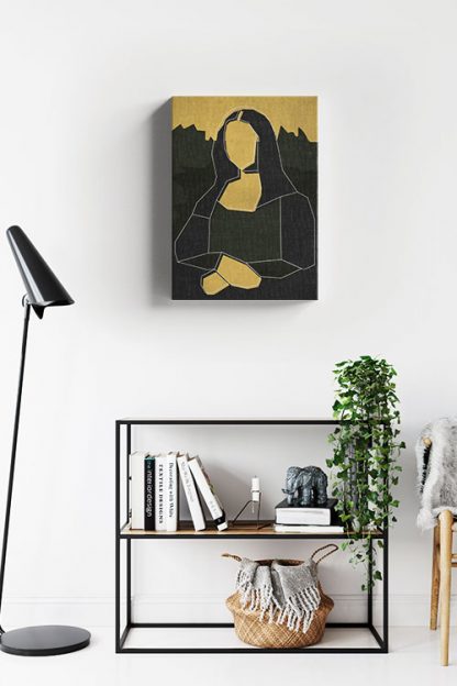 Geometric Mona Lisa Canvas