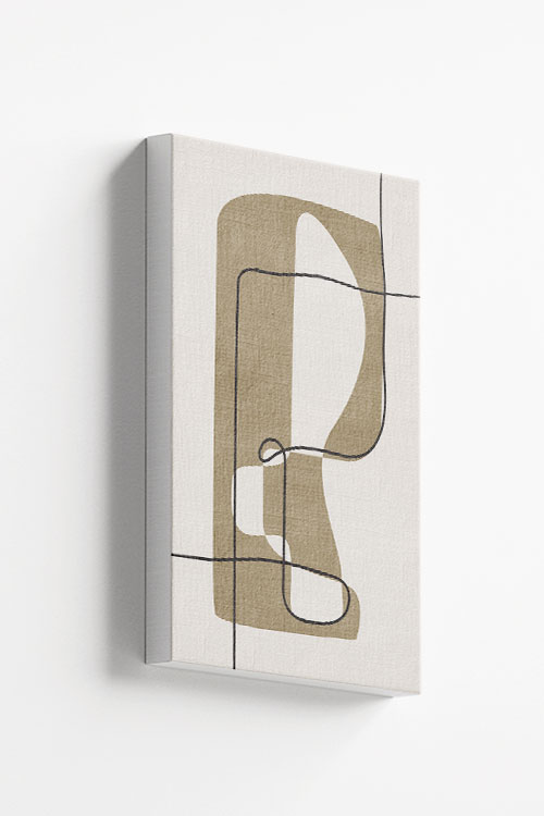 Graphical and curvy shape No3 canvas