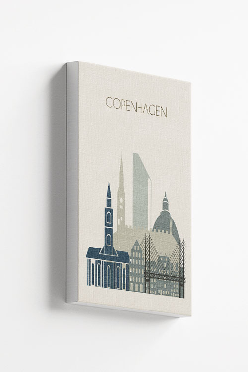 Copenhagen skyline Canvas