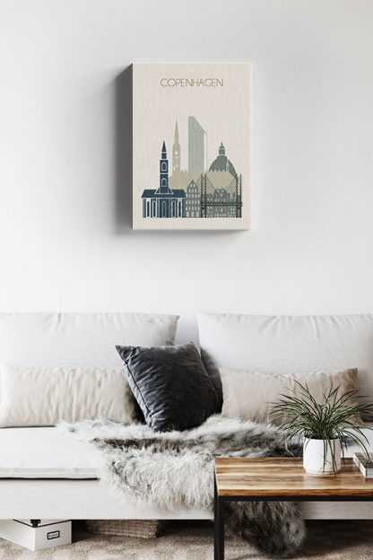 Copenhagen skyline Canvas