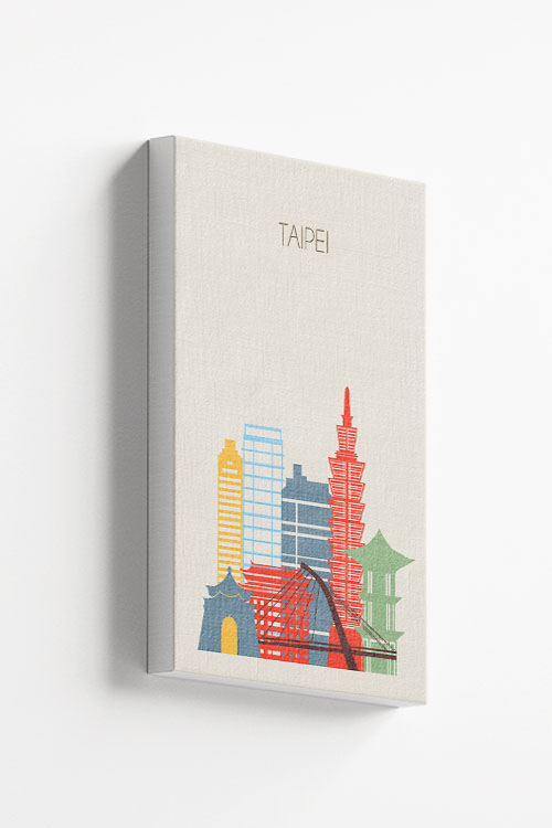 Taipei skyline Canvas