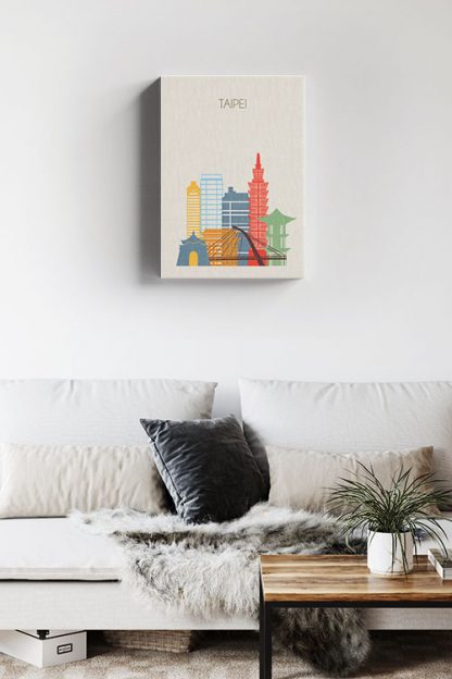 Taipei skyline Canvas