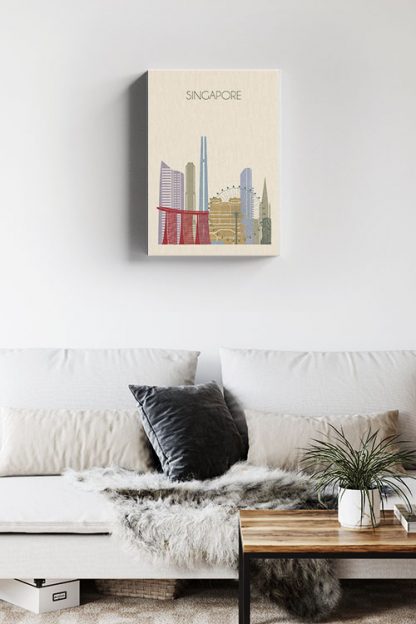 Singapore skyline Canvas