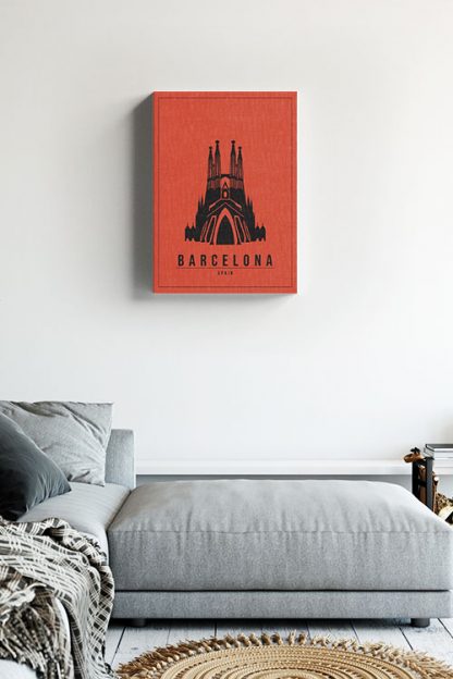 Minimal Barcelona Spain Canvas