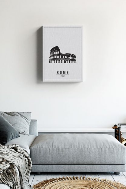 Minimal Rome Italy Canvas