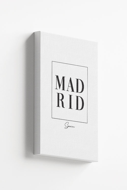 Madrid typo Canvas