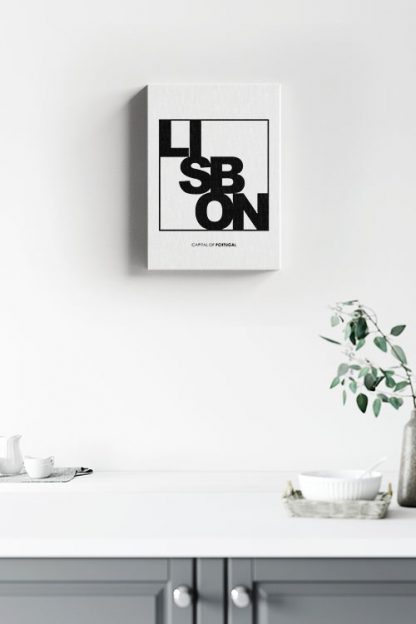 Lisbon Typo Canvas