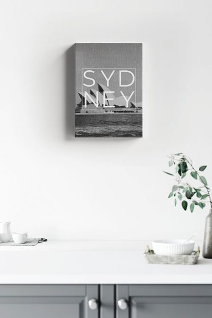 Sydney B&W Typo Canvas