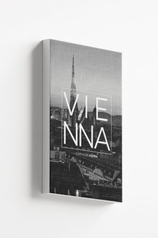 Vienna B&W Typo Canvas