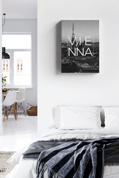 Vienna B&W Typo Canvas