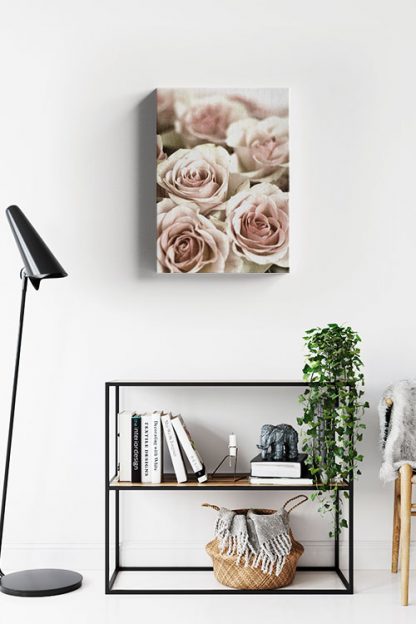 Bunch of pinkish roses canvas