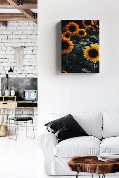 Sunflower close-up canvas