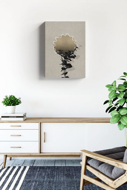 Dark plant under the moon canvas