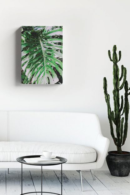 Tropical leaf close view Canvas