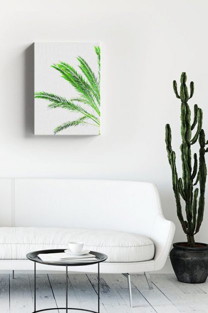 Vibrant thin palm leaves Canvas